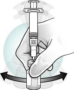 How to Insert the Diluent Syringe Into Lyophilized Vaccine Vial