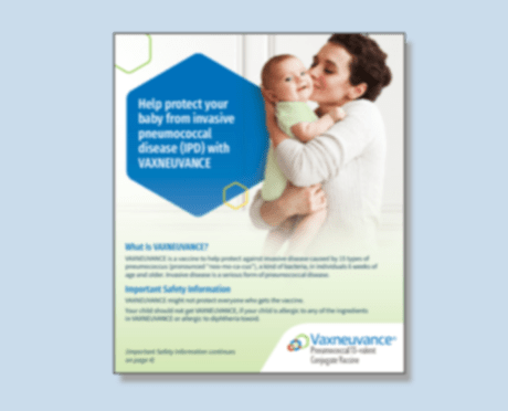 Image of Patient Resource About IPD and VAXNEUVANCE® (Pneumococcal 15-valent Conjugate Vaccine) in English