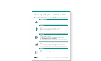 View an Inventory Management Considerations List Which May Be Helpful When Placing Vaccine Orders