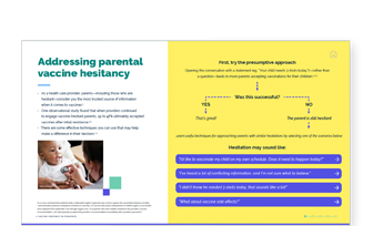 View a Data-Backed Tool to Help Alleviate Parental Vaccine Concerns