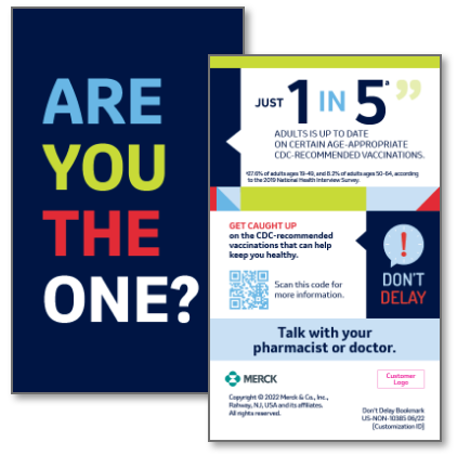 2-Sided Bookmark Featuring QR Code With Link to CDC Home Page for Patient Convenience