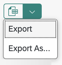  Export report screen