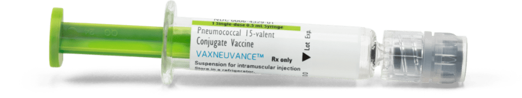 Image of VAXNEUVANCE® (Pneumococcal 15-valent Conjugate Vaccine) Syringe